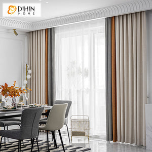 DIHIN HOME European Nordic Houndstooth Stitching Curtains,Grommet Window Curtain for Living Room ,52x63-inch,1 Panel Roman Shades Curtains Window Blinds custom curtains blackout curtains curtains for living room sheer curtains curtain fabric linen curtains kitchen curtains velvet curtains pinch pleat curtains bay window curtains outdoor curtains pleated curtains floral curtains dining room curtains kitchen valances drapes for bedroom patio curtains nursery curtains grommet curtains