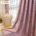 DIHIN HOME European Pink Color Thick Fabic Embroidered Valance ,Blackout Curtains Grommet Window Curtain for Living Room ,52x84-inch,1 Panel Roman Shades Curtains Window Blinds custom curtains blackout curtains curtains for living room sheer curtains curtain fabric linen curtains kitchen curtains velvet curtains pinch pleat curtains bay window curtains outdoor curtains pleated curtains floral curtains dining room curtains kitchen valances drapes for bedroom patio curtains nursery curtains grommet curtains