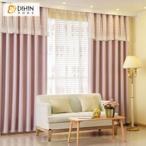 DIHIN HOME European Pink Color With White Lace Top Customized Curtains,Blackout Grommet Window Curtain for Living Room ,52x63-inch,1 Panel Roman Shades Curtains Window Blinds custom curtains blackout curtains curtains for living room sheer curtains curtain fabric linen curtains kitchen curtains velvet curtains pinch pleat curtains bay window curtains outdoor curtains pleated curtains floral curtains dining room curtains kitchen valances drapes for bedroom patio curtains nursery curtains grommet curtains