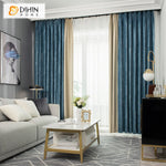 DIHIN HOME European Retro Blue and Beige Velvet ,Blackout Curtains Grommet Window Curtain for Living Room,52x63-inch,1 Panel Roman Shades Curtains Window Blinds custom curtains blackout curtains curtains for living room sheer curtains curtain fabric linen curtains kitchen curtains velvet curtains pinch pleat curtains bay window curtains outdoor curtains pleated curtains floral curtains dining room curtains kitchen valances drapes for bedroom patio curtains nursery curtains grommet curtains