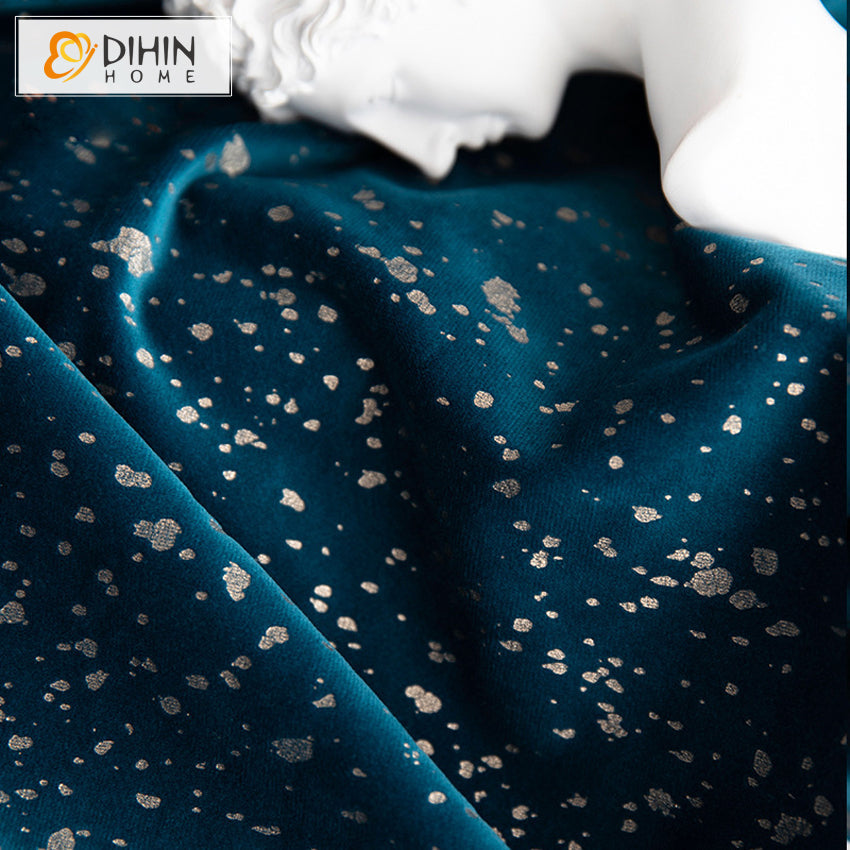 DIHIN HOME European Retro Blue Jacquard Curtains,Blackout Grommet Window Curtain for Living Room ,52x63-inch,1 Panel Roman Shades Curtains Window Blinds custom curtains blackout curtains curtains for living room sheer curtains curtain fabric linen curtains kitchen curtains velvet curtains pinch pleat curtains bay window curtains outdoor curtains pleated curtains floral curtains dining room curtains kitchen valances drapes for bedroom patio curtains nursery curtains grommet curtains