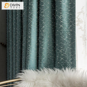 DIHIN HOME European Retro High-precision Small Lines Jacquard Curtain,Blackout Curtains Grommet Window Curtain for Living Room ,52x63-inch,1 Panel Roman Shades Curtains Window Blinds custom curtains blackout curtains curtains for living room sheer curtains curtain fabric linen curtains kitchen curtains velvet curtains pinch pleat curtains bay window curtains outdoor curtains pleated curtains floral curtains dining room curtains kitchen valances drapes for bedroom patio curtains nursery curtains grommet curt