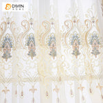 DIHIN HOME European Roral Luxury Embroidered Valance,Blackout Curtains Grommet Window Curtain for Living Room ,52x84-inch,1 Panel Roman Shades Curtains Window Blinds custom curtains blackout curtains curtains for living room sheer curtains curtain fabric linen curtains kitchen curtains velvet curtains pinch pleat curtains bay window curtains outdoor curtains pleated curtains floral curtains dining room curtains kitchen valances drapes for bedroom patio curtains nursery curtains grommet curtains