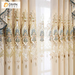 DIHIN HOME European Roral Luxury Embroidered Valance,Blackout Curtains Grommet Window Curtain for Living Room ,52x84-inch,1 Panel Roman Shades Curtains Window Blinds custom curtains blackout curtains curtains for living room sheer curtains curtain fabric linen curtains kitchen curtains velvet curtains pinch pleat curtains bay window curtains outdoor curtains pleated curtains floral curtains dining room curtains kitchen valances drapes for bedroom patio curtains nursery curtains grommet curtains