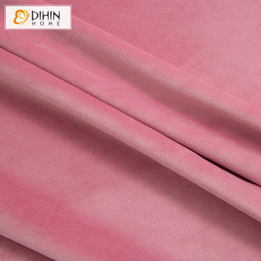 DIHIN HOME European Soft Pink Velvet Fabric,Blackout Grommet Window Curtain for Living Room ,52x63-inch,1 Panel Roman Shades Curtains Window Blinds custom curtains blackout curtains curtains for living room sheer curtains curtain fabric linen curtains kitchen curtains velvet curtains pinch pleat curtains bay window curtains outdoor curtains pleated curtains floral curtains dining room curtains kitchen valances drapes for bedroom patio curtains nursery curtains grommet curtains