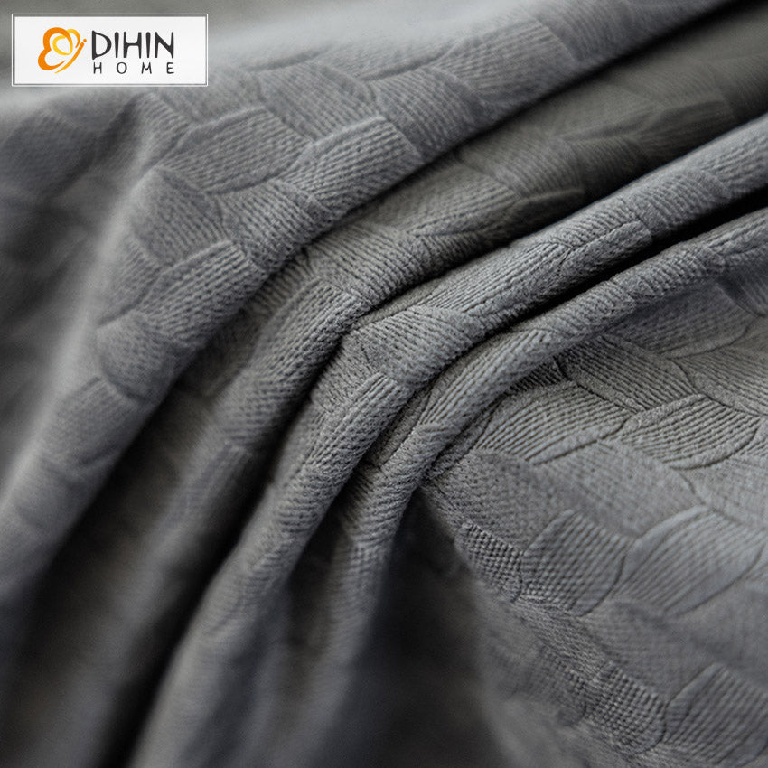 DIHIN HOME European Style Gray Plaid Jacquard Curtains,Grommet Window Curtain for Living Room ,52x63-inch,1 Panel Roman Shades Curtains Window Blinds custom curtains blackout curtains curtains for living room sheer curtains curtain fabric linen curtains kitchen curtains velvet curtains pinch pleat curtains bay window curtains outdoor curtains pleated curtains floral curtains dining room curtains kitchen valances drapes for bedroom patio curtains nursery curtains grommet curtains
