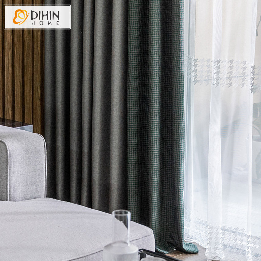 DIHIN HOME European Style Retro Stitching Curtains,Grommet Window Curtain for Living Room ,52x63-inch,1 Panel Roman Shades Curtains Window Blinds custom curtains blackout curtains curtains for living room sheer curtains curtain fabric linen curtains kitchen curtains velvet curtains pinch pleat curtains bay window curtains outdoor curtains pleated curtains floral curtains dining room curtains kitchen valances drapes for bedroom patio curtains nursery curtains grommet curtains