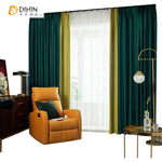DIHIN HOME European Thicken Green and Blue Embossed,Blackout Curtains Grommet Window Curtain for Living Room ,52x63-inch,1 Panel Roman Shades Curtains Window Blinds custom curtains blackout curtains curtains for living room sheer curtains curtain fabric linen curtains kitchen curtains velvet curtains pinch pleat curtains bay window curtains outdoor curtains pleated curtains floral curtains dining room curtains kitchen valances drapes for bedroom patio curtains nursery curtains grommet curtains