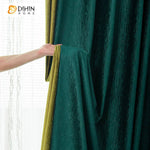 DIHIN HOME European Thicken Green and Blue Embossed,Blackout Curtains Grommet Window Curtain for Living Room ,52x63-inch,1 Panel Roman Shades Curtains Window Blinds custom curtains blackout curtains curtains for living room sheer curtains curtain fabric linen curtains kitchen curtains velvet curtains pinch pleat curtains bay window curtains outdoor curtains pleated curtains floral curtains dining room curtains kitchen valances drapes for bedroom patio curtains nursery curtains grommet curtains