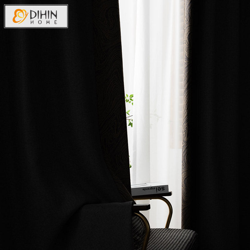 DIHIN HOME European Thickened Jacquard,Blackout Grommet Window Curtain for Living Room ,52x63-inch,1 Panel Roman Shades Curtains Window Blinds custom curtains blackout curtains curtains for living room sheer curtains curtain fabric linen curtains kitchen curtains velvet curtains pinch pleat curtains bay window curtains outdoor curtains pleated curtains floral curtains dining room curtains kitchen valances drapes for bedroom patio curtains nursery curtains grommet curtains