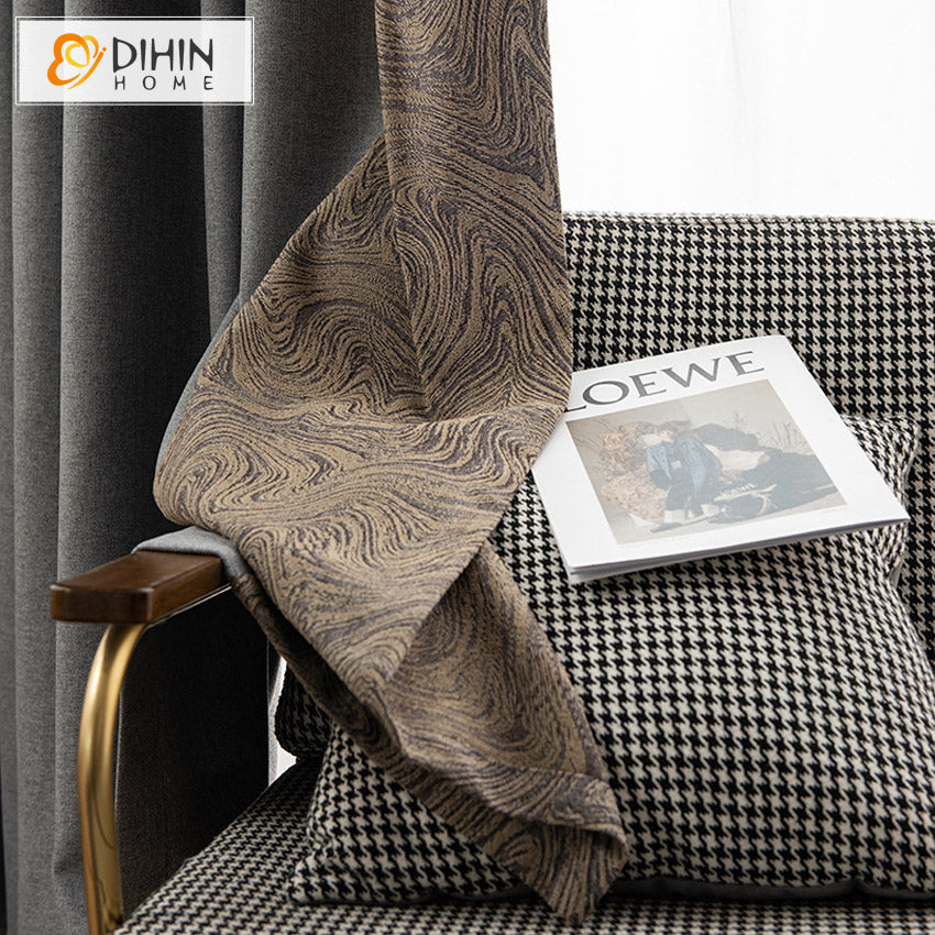 DIHIN HOME European Thickened Jacquard,Blackout Grommet Window Curtain for Living Room ,52x63-inch,1 Panel Roman Shades Curtains Window Blinds custom curtains blackout curtains curtains for living room sheer curtains curtain fabric linen curtains kitchen curtains velvet curtains pinch pleat curtains bay window curtains outdoor curtains pleated curtains floral curtains dining room curtains kitchen valances drapes for bedroom patio curtains nursery curtains grommet curtains