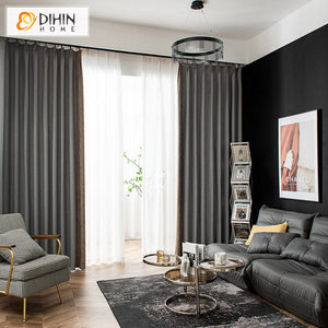 DIHIN HOME European Thickened Jacquard,Blackout Grommet Window Curtain for Living Room ,52x63-inch,1 Panel Roman Shades Curtains Window Blinds custom curtains blackout curtains curtains for living room sheer curtains curtain fabric linen curtains kitchen curtains velvet curtains pinch pleat curtains bay window curtains outdoor curtains pleated curtains floral curtains dining room curtains kitchen valances drapes for bedroom patio curtains nursery curtains grommet curtains