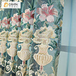 DIHIN HOME European Vintage Roral Luxury Embroidered Curtain Window Customized Valance ,Blackout Curtains Grommet Window Curtain for Living Room ,52x84-inch,1 Panel Roman Shades Curtains Window Blinds custom curtains blackout curtains curtains for living room sheer curtains curtain fabric linen curtains kitchen curtains velvet curtains pinch pleat curtains bay window curtains outdoor curtains pleated curtains floral curtains dining room curtains kitchen valances drapes for bedroom patio curtains nursery cur