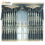 DIHIN HOME European Vintage Roral Luxury Embroidered Curtain Window Customized Valance ,Blackout Curtains Grommet Window Curtain for Living Room ,52x84-inch,1 Panel Roman Shades Curtains Window Blinds custom curtains blackout curtains curtains for living room sheer curtains curtain fabric linen curtains kitchen curtains velvet curtains pinch pleat curtains bay window curtains outdoor curtains pleated curtains floral curtains dining room curtains kitchen valances drapes for bedroom patio curtains nursery cur