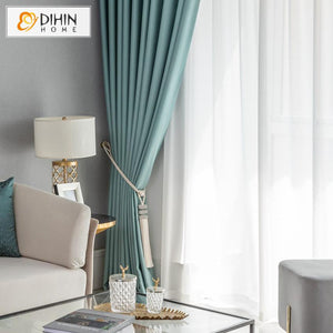 DIHIN HOME European Water Blue Waves Striped Customized Curtains,Blackout Grommet Window Curtain for Living Room ,52x63-inch,1 Panel Roman Shades Curtains Window Blinds custom curtains blackout curtains curtains for living room sheer curtains curtain fabric linen curtains kitchen curtains velvet curtains pinch pleat curtains bay window curtains outdoor curtains pleated curtains floral curtains dining room curtains kitchen valances drapes for bedroom patio curtains nursery curtains grommet curtains