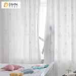 DIHIN HOME European White Dancing Princess Embroidered,Grommet Window Sheer Curtain for Living Room ,52x63-inch,1 Panel Roman Shades Curtains Window Blinds custom curtains blackout curtains curtains for living room sheer curtains curtain fabric linen curtains kitchen curtains velvet curtains pinch pleat curtains bay window curtains outdoor curtains pleated curtains floral curtains dining room curtains kitchen valances drapes for bedroom patio curtains nursery curtains grommet curtains
