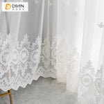 DIHIN HOME European White Embroidered,Grommet Window Sheer Curtain for Living Room ,52x63-inch,1 Panel Roman Shades Curtains Window Blinds custom curtains blackout curtains curtains for living room sheer curtains curtain fabric linen curtains kitchen curtains velvet curtains pinch pleat curtains bay window curtains outdoor curtains pleated curtains floral curtains dining room curtains kitchen valances drapes for bedroom patio curtains nursery curtains grommet curtains