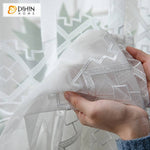 DIHIN HOME European White Geometric Embroidered Sheer Curtain,Grommet Window Curtain for Living Room ,52x63-inch,1 Panel Roman Shades Curtains Window Blinds custom curtains blackout curtains curtains for living room sheer curtains curtain fabric linen curtains kitchen curtains velvet curtains pinch pleat curtains bay window curtains outdoor curtains pleated curtains floral curtains dining room curtains kitchen valances drapes for bedroom patio curtains nursery curtains grommet curtains