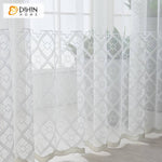 DIHIN HOME European White Geometric Embroidered Sheer Curtain,Grommet Window Curtain for Living Room ,52x63-inch,1 Panel Roman Shades Curtains Window Blinds custom curtains blackout curtains curtains for living room sheer curtains curtain fabric linen curtains kitchen curtains velvet curtains pinch pleat curtains bay window curtains outdoor curtains pleated curtains floral curtains dining room curtains kitchen valances drapes for bedroom patio curtains nursery curtains grommet curtains