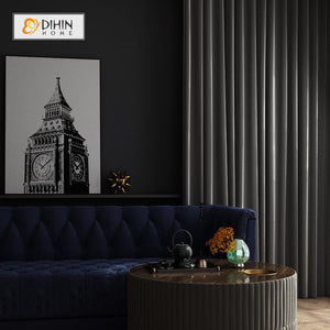 DIHIN HOME Exquisite Black Velvet Printed，Blackout Grommet Window Curtain for Living Room ,52x63-inch,1 Panel Roman Shades Curtains Window Blinds custom curtains blackout curtains curtains for living room sheer curtains curtain fabric linen curtains kitchen curtains velvet curtains pinch pleat curtains bay window curtains outdoor curtains pleated curtains floral curtains dining room curtains kitchen valances drapes for bedroom patio curtains nursery curtains grommet curtains