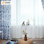 DIHIN HOME Exquisite Blue Flowers Printed,Blackout Grommet Window Curtain for Living Room ,52x63-inch,1 Panel Roman Shades Curtains Window Blinds custom curtains blackout curtains curtains for living room sheer curtains curtain fabric linen curtains kitchen curtains velvet curtains pinch pleat curtains bay window curtains outdoor curtains pleated curtains floral curtains dining room curtains kitchen valances drapes for bedroom patio curtains nursery curtains grommet curtains