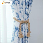 DIHIN HOME Exquisite Blue Flowers Printed,Blackout Grommet Window Curtain for Living Room ,52x63-inch,1 Panel Roman Shades Curtains Window Blinds custom curtains blackout curtains curtains for living room sheer curtains curtain fabric linen curtains kitchen curtains velvet curtains pinch pleat curtains bay window curtains outdoor curtains pleated curtains floral curtains dining room curtains kitchen valances drapes for bedroom patio curtains nursery curtains grommet curtains
