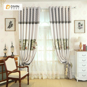 DIHIN HOME Exquisite Green Bamboo Printed，Blackout Grommet Window Curtain for Living Room ,52x63-inch,1 Panel Roman Shades Curtains Window Blinds custom curtains blackout curtains curtains for living room sheer curtains curtain fabric linen curtains kitchen curtains velvet curtains pinch pleat curtains bay window curtains outdoor curtains pleated curtains floral curtains dining room curtains kitchen valances drapes for bedroom patio curtains nursery curtains grommet curtains