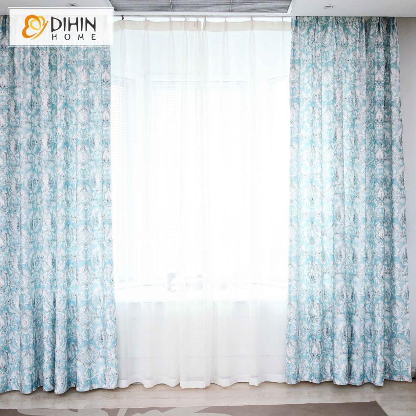 DIHIN HOME Exquisite Green Flowers Printed,Blackout Grommet Window Curtain for Living Room ,52x63-inch,1 Panel Roman Shades Curtains Window Blinds custom curtains blackout curtains curtains for living room sheer curtains curtain fabric linen curtains kitchen curtains velvet curtains pinch pleat curtains bay window curtains outdoor curtains pleated curtains floral curtains dining room curtains kitchen valances drapes for bedroom patio curtains nursery curtains grommet curtains