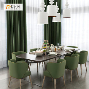 DIHIN HOME Exquisite Green Printed，Blackout Grommet Window Curtain for Living Room ,52x63-inch,1 Panel Roman Shades Curtains Window Blinds custom curtains blackout curtains curtains for living room sheer curtains curtain fabric linen curtains kitchen curtains velvet curtains pinch pleat curtains bay window curtains outdoor curtains pleated curtains floral curtains dining room curtains kitchen valances drapes for bedroom patio curtains nursery curtains grommet curtains