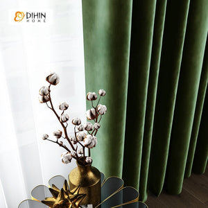 DIHIN HOME Exquisite Green Printed，Blackout Grommet Window Curtain for Living Room ,52x63-inch,1 Panel Roman Shades Curtains Window Blinds custom curtains blackout curtains curtains for living room sheer curtains curtain fabric linen curtains kitchen curtains velvet curtains pinch pleat curtains bay window curtains outdoor curtains pleated curtains floral curtains dining room curtains kitchen valances drapes for bedroom patio curtains nursery curtains grommet curtains