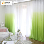 DIHIN HOME Exquisite Green to White Printed,Blackout Grommet Window Curtain for Living Room ,52x63-inch,1 Panel Roman Shades Curtains Window Blinds custom curtains blackout curtains curtains for living room sheer curtains curtain fabric linen curtains kitchen curtains velvet curtains pinch pleat curtains bay window curtains outdoor curtains pleated curtains floral curtains dining room curtains kitchen valances drapes for bedroom patio curtains nursery curtains grommet curtains