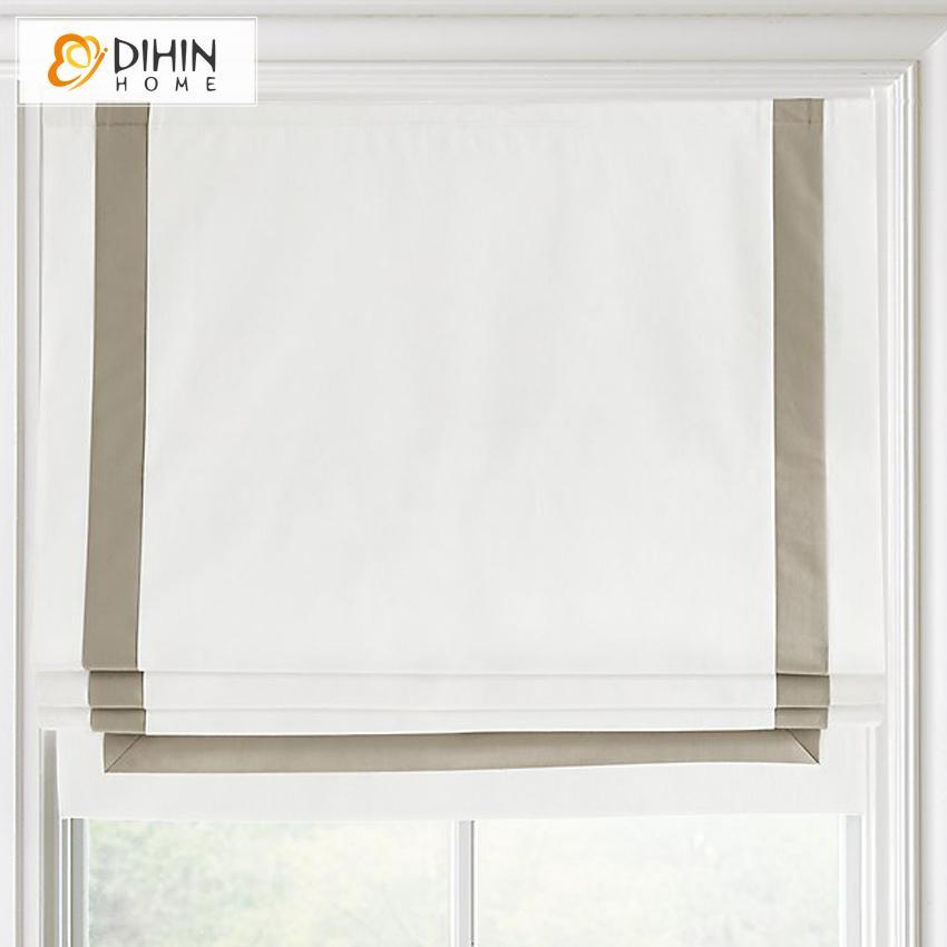 DIHIN HOME Exquisite Grey Edge Printed Roman Shades ,Easy Install Washable Curtains ,Customized Window Curtain Drape, 24"W X 64" Roman Shades Curtains Window Blinds custom curtains blackout curtains curtains for living room sheer curtains curtain fabric linen curtains kitchen curtains velvet curtains pinch pleat curtains bay window curtains outdoor curtains pleated curtains floral curtains dining room curtains kitchen valances drapes for bedroom patio curtains nursery curtains grommet curtains