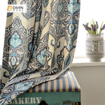 DIHIN HOME Exquisite Pattern Printed，Blackout Grommet Window Curtain for Living Room ,52x63-inch,1 Panel Roman Shades Curtains Window Blinds custom curtains blackout curtains curtains for living room sheer curtains curtain fabric linen curtains kitchen curtains velvet curtains pinch pleat curtains bay window curtains outdoor curtains pleated curtains floral curtains dining room curtains kitchen valances drapes for bedroom patio curtains nursery curtains grommet curtains
