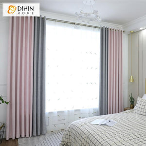 DIHIN HOME Exquisite Pink and Grey Printed,Blackout Grommet Window Curtain for Living Room ,52x63-inch,1 Panel Roman Shades Curtains Window Blinds custom curtains blackout curtains curtains for living room sheer curtains curtain fabric linen curtains kitchen curtains velvet curtains pinch pleat curtains bay window curtains outdoor curtains pleated curtains floral curtains dining room curtains kitchen valances drapes for bedroom patio curtains nursery curtains grommet curtains