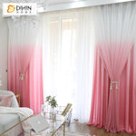 DIHIN HOME Exquisite Pink to White Printed,Blackout Grommet Window Curtain for Living Room ,52x63-inch,1 Panel Roman Shades Curtains Window Blinds custom curtains blackout curtains curtains for living room sheer curtains curtain fabric linen curtains kitchen curtains velvet curtains pinch pleat curtains bay window curtains outdoor curtains pleated curtains floral curtains dining room curtains kitchen valances drapes for bedroom patio curtains nursery curtains grommet curtains