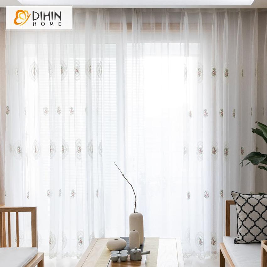 DIHIN HOME Exquisite Red Flowers Embroidered,Blackout Grommet Window Curtain for Living Room ,52x63-inch,1 Panel Roman Shades Curtains Window Blinds custom curtains blackout curtains curtains for living room sheer curtains curtain fabric linen curtains kitchen curtains velvet curtains pinch pleat curtains bay window curtains outdoor curtains pleated curtains floral curtains dining room curtains kitchen valances drapes for bedroom patio curtains nursery curtains grommet curtains