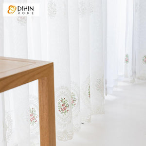 DIHIN HOME Exquisite Red Flowers Embroidered,Blackout Grommet Window Curtain for Living Room ,52x63-inch,1 Panel Roman Shades Curtains Window Blinds custom curtains blackout curtains curtains for living room sheer curtains curtain fabric linen curtains kitchen curtains velvet curtains pinch pleat curtains bay window curtains outdoor curtains pleated curtains floral curtains dining room curtains kitchen valances drapes for bedroom patio curtains nursery curtains grommet curtains