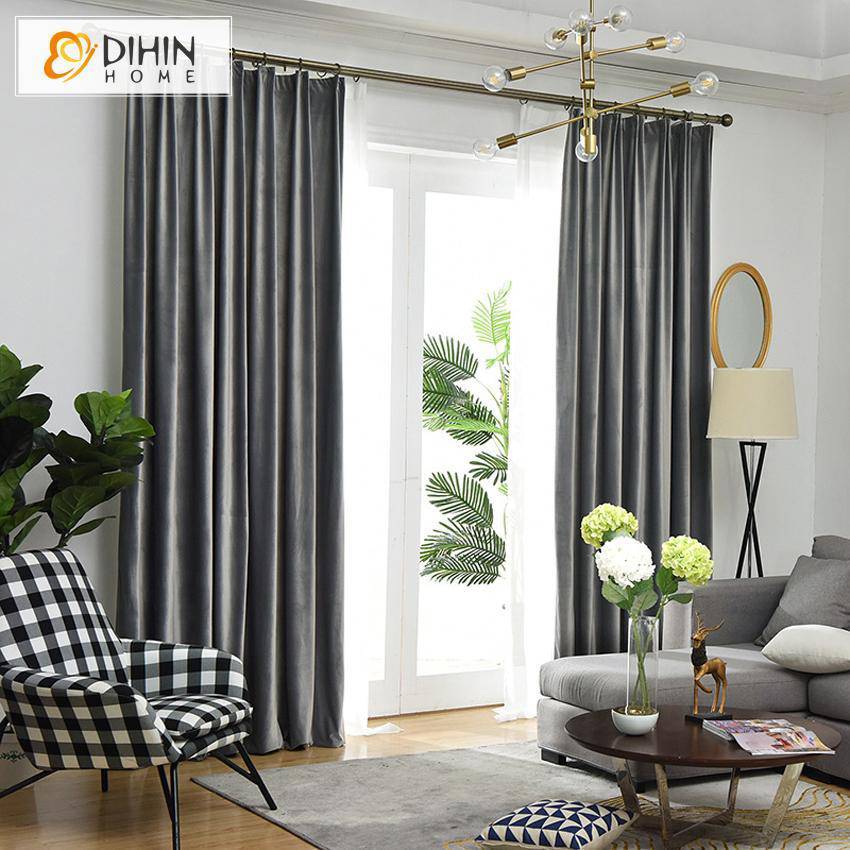 DIHIN HOME Exquisite Solid Black Printed,Blackout Grommet Window Curtain for Living Room ,52x63-inch,1 Panel Roman Shades Curtains Window Blinds custom curtains blackout curtains curtains for living room sheer curtains curtain fabric linen curtains kitchen curtains velvet curtains pinch pleat curtains bay window curtains outdoor curtains pleated curtains floral curtains dining room curtains kitchen valances drapes for bedroom patio curtains nursery curtains grommet curtains