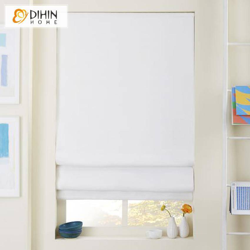 DIHIN HOME Exquisite White Printed Roman Shades ,Easy Install Washable Curtains ,Customized Window Curtain Drape, 24"W X 64" Roman Shades Curtains Window Blinds custom curtains blackout curtains curtains for living room sheer curtains curtain fabric linen curtains kitchen curtains velvet curtains pinch pleat curtains bay window curtains outdoor curtains pleated curtains floral curtains dining room curtains kitchen valances drapes for bedroom patio curtains nursery curtains grommet curtains