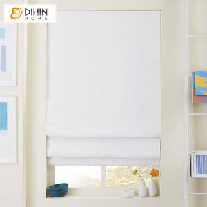 DIHIN HOME Exquisite White Printed Roman Shades ,Easy Install Washable Curtains ,Customized Window Curtain Drape, 24"W X 64" Roman Shades Curtains Window Blinds custom curtains blackout curtains curtains for living room sheer curtains curtain fabric linen curtains kitchen curtains velvet curtains pinch pleat curtains bay window curtains outdoor curtains pleated curtains floral curtains dining room curtains kitchen valances drapes for bedroom patio curtains nursery curtains grommet curtains