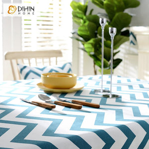 DIHIN HOME Fashion Blue Waves Printed Tablecloth For Rectangle Tables,Custom Washed Linen Tablecloth,Handmade Rectangle Table Cover Roman Shades Curtains Window Blinds custom curtains blackout curtains curtains for living room sheer curtains curtain fabric linen curtains kitchen curtains velvet curtains pinch pleat curtains bay window curtains outdoor curtains pleated curtains floral curtains dining room curtains kitchen valances drapes for bedroom patio curtains nursery curtains grommet curtains