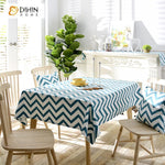 DIHIN HOME Fashion Blue Waves Printed Tablecloth For Rectangle Tables,Custom Washed Linen Tablecloth,Handmade Rectangle Table Cover Roman Shades Curtains Window Blinds custom curtains blackout curtains curtains for living room sheer curtains curtain fabric linen curtains kitchen curtains velvet curtains pinch pleat curtains bay window curtains outdoor curtains pleated curtains floral curtains dining room curtains kitchen valances drapes for bedroom patio curtains nursery curtains grommet curtains