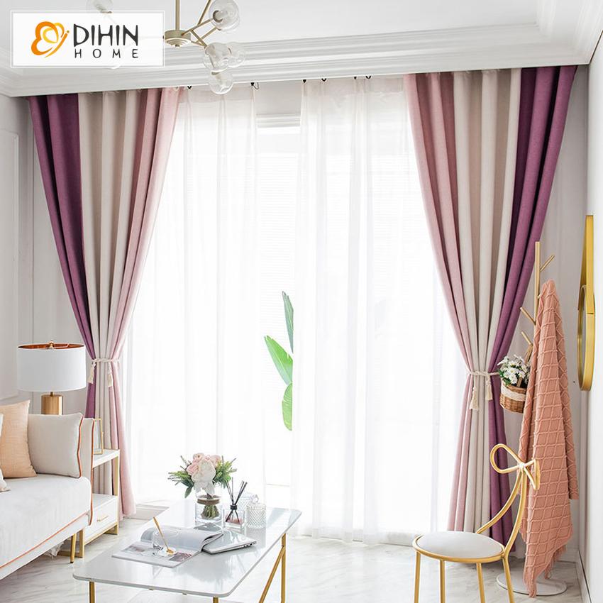 DIHIN HOME Fashion Coloful Strips Printed,Blackout Grommet Window Curtain for Living Room ,52x63-inch,1 Panel Roman Shades Curtains Window Blinds custom curtains blackout curtains curtains for living room sheer curtains curtain fabric linen curtains kitchen curtains velvet curtains pinch pleat curtains bay window curtains outdoor curtains pleated curtains floral curtains dining room curtains kitchen valances drapes for bedroom patio curtains nursery curtains grommet curtains