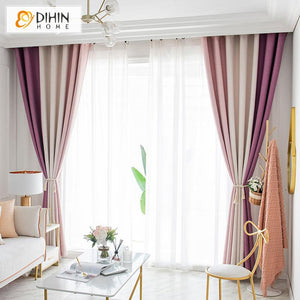 DIHIN HOME Fashion Coloful Strips Printed,Blackout Grommet Window Curtain for Living Room ,52x63-inch,1 Panel Roman Shades Curtains Window Blinds custom curtains blackout curtains curtains for living room sheer curtains curtain fabric linen curtains kitchen curtains velvet curtains pinch pleat curtains bay window curtains outdoor curtains pleated curtains floral curtains dining room curtains kitchen valances drapes for bedroom patio curtains nursery curtains grommet curtains