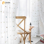 DIHIN HOME Fashion Colorful Dots Emboridered,Sheer Curtain, Grommet Window Curtain for Living Room ,52x63-inch,1 Panel Roman Shades Curtains Window Blinds custom curtains blackout curtains curtains for living room sheer curtains curtain fabric linen curtains kitchen curtains velvet curtains pinch pleat curtains bay window curtains outdoor curtains pleated curtains floral curtains dining room curtains kitchen valances drapes for bedroom patio curtains nursery curtains grommet curtains
