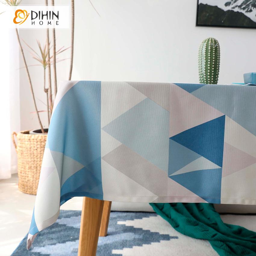 DIHIN HOME Fashion Geometric Printed Tablecloth For Rectangle Tables,Custom Washed Linen Tablecloth,Handmade Rectangle Table Cover Roman Shades Curtains Window Blinds custom curtains blackout curtains curtains for living room sheer curtains curtain fabric linen curtains kitchen curtains velvet curtains pinch pleat curtains bay window curtains outdoor curtains pleated curtains floral curtains dining room curtains kitchen valances drapes for bedroom patio curtains nursery curtains grommet curtains