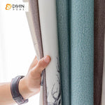 DIHIN HOME Fashion Modern Striped Deer Pattern Printed,Blackout Grommet Window Curtain for Living Room ,52x63-inch,1 Panel Roman Shades Curtains Window Blinds custom curtains blackout curtains curtains for living room sheer curtains curtain fabric linen curtains kitchen curtains velvet curtains pinch pleat curtains bay window curtains outdoor curtains pleated curtains floral curtains dining room curtains kitchen valances drapes for bedroom patio curtains nursery curtains grommet curtains