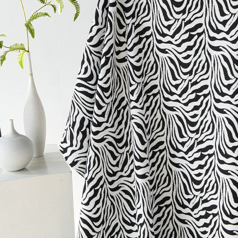 DIHIN HOME Fashion Zebra Pattern Jacquard,Blackout Grommet Window Curtain for Living Room ,52x63-inch,1 Panel Roman Shades Curtains Window Blinds custom curtains blackout curtains curtains for living room sheer curtains curtain fabric linen curtains kitchen curtains velvet curtains pinch pleat curtains bay window curtains outdoor curtains pleated curtains floral curtains dining room curtains kitchen valances drapes for bedroom patio curtains nursery curtains grommet curtains