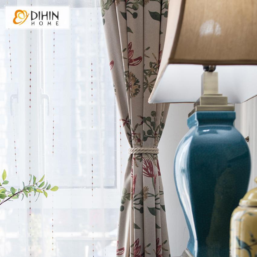 DIHIN HOME Flowers about to Blossom Printed,Blackout Grommet Window Curtain for Living Room ,52x63-inch,1 Panel Roman Shades Curtains Window Blinds custom curtains blackout curtains curtains for living room sheer curtains curtain fabric linen curtains kitchen curtains velvet curtains pinch pleat curtains bay window curtains outdoor curtains pleated curtains floral curtains dining room curtains kitchen valances drapes for bedroom patio curtains nursery curtains grommet curtains