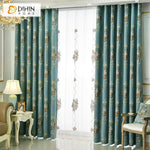 DIHIN HOME Flowers Embroidered Blue Background,Blackout Curtains Grommet Window Curtain for Living Room ,52x84-inch,1 Panel Roman Shades Curtains Window Blinds custom curtains blackout curtains curtains for living room sheer curtains curtain fabric linen curtains kitchen curtains velvet curtains pinch pleat curtains bay window curtains outdoor curtains pleated curtains floral curtains dining room curtains kitchen valances drapes for bedroom patio curtains nursery curtains grommet curtains